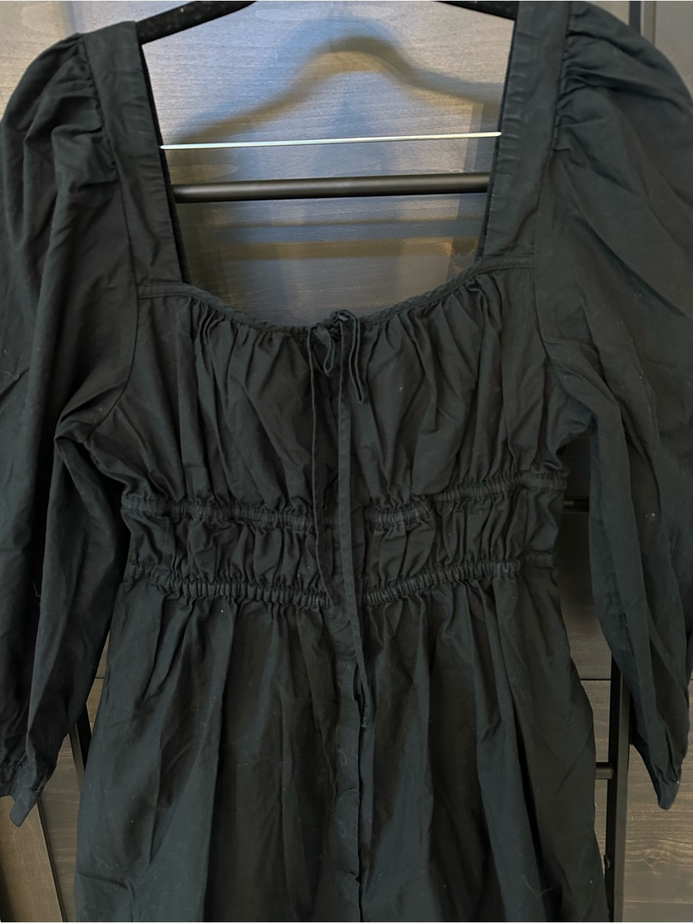 J. Crew Black Dress with Gathered Waist - Picture 2 of 3